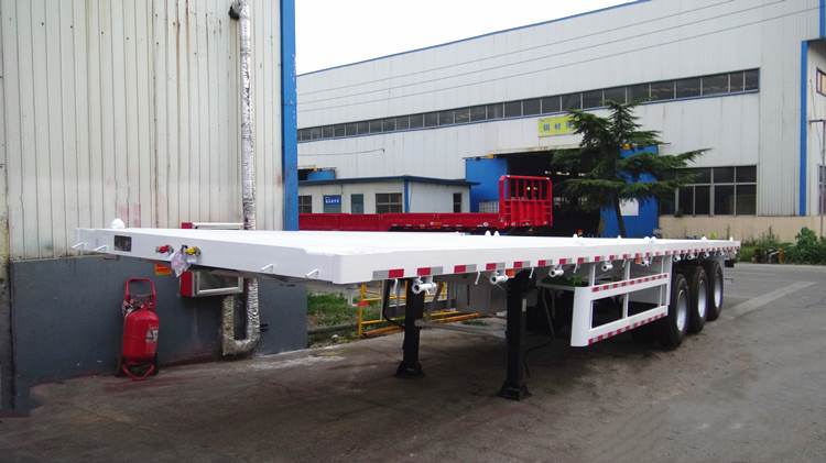 CIMC 3 Axle Flatbed Container Carrier Semi Trailer