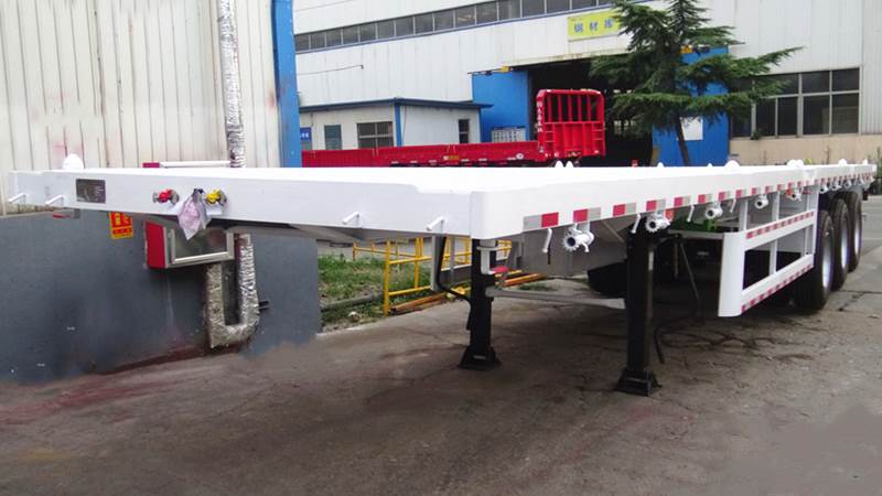 CIMC 3 Axle Flatbed Container Carrier Semi Trailer