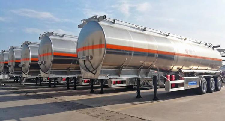 CIMC 45000 Liters Fuel Tanker Trailer of Aluminium for Sale In Djibouti