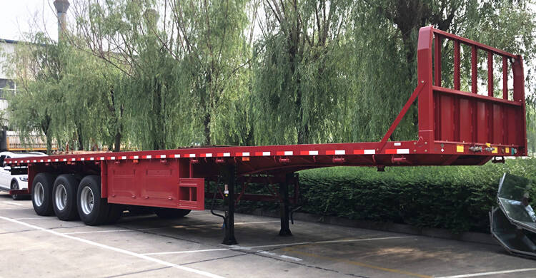 CIMC Flatbed Semi Trailer with Front Wall for Sale in Guinea