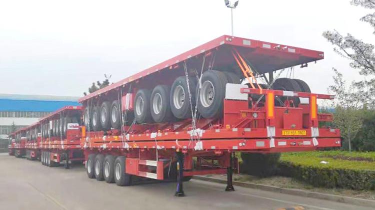 4 Axle 45 ft Flat Bed Truck Trailer for Sale in Botswana - CIMC Trailers