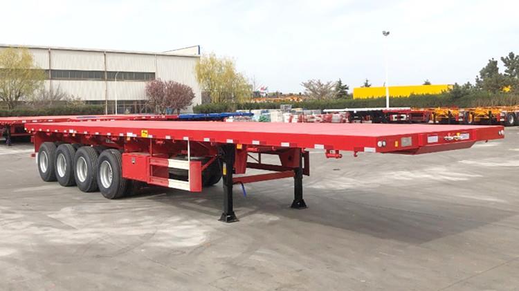 4 Axle 45 ft Flat Bed Truck Trailer for Sale in Botswana - CIMC Trailers