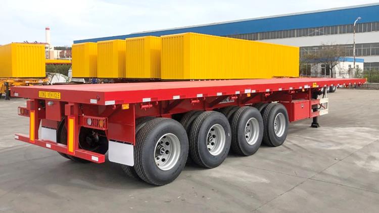 4 Axle 45 ft Flat Bed Truck Trailer for Sale in Botswana - CIMC Trailers
