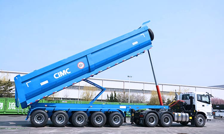 5 axle 80T end tippers semi trailer