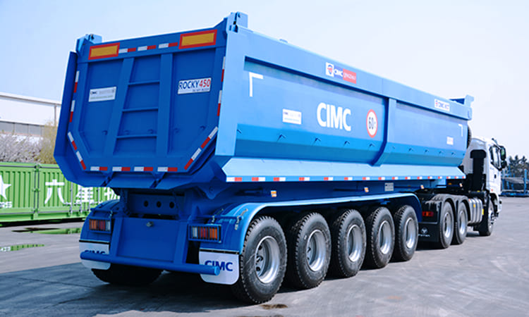 5 axle 80T end tippers semi trailer