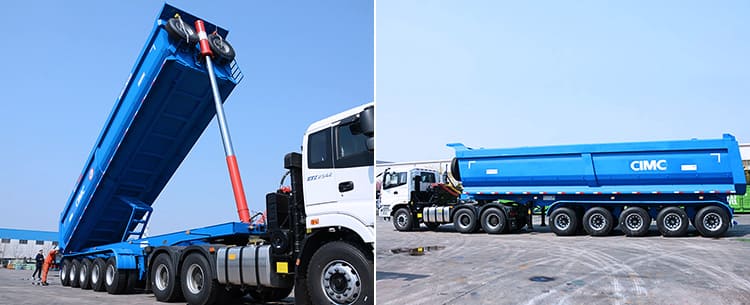 5 axle 80T end tippers semi trailer