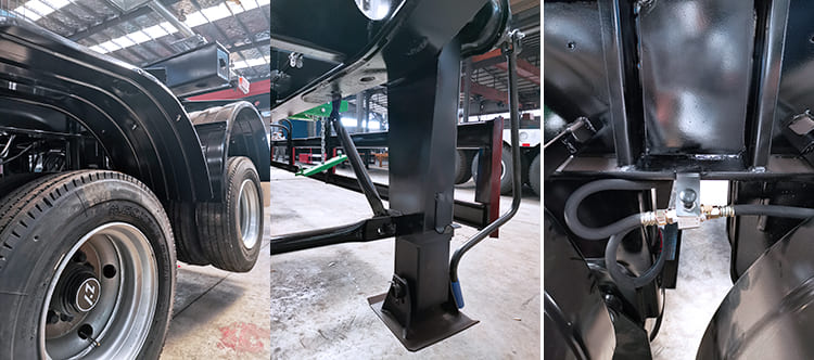 tri axle 60t container tipper chassis trailer