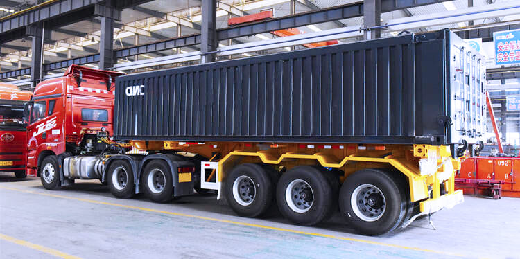 tri axle 60t container tipper chassis trailer