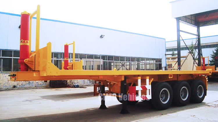 3 axles 40 feet semi tipper tipping flatbed trailer