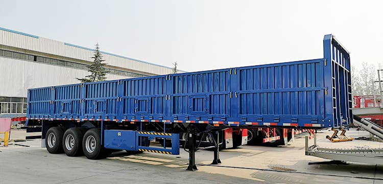 tri axles 50t side wall trailer