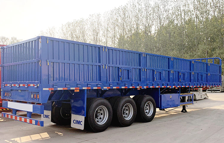 tri axles 50t side wall trailer