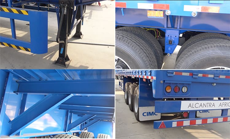 details tri axles 50t side wall trailer