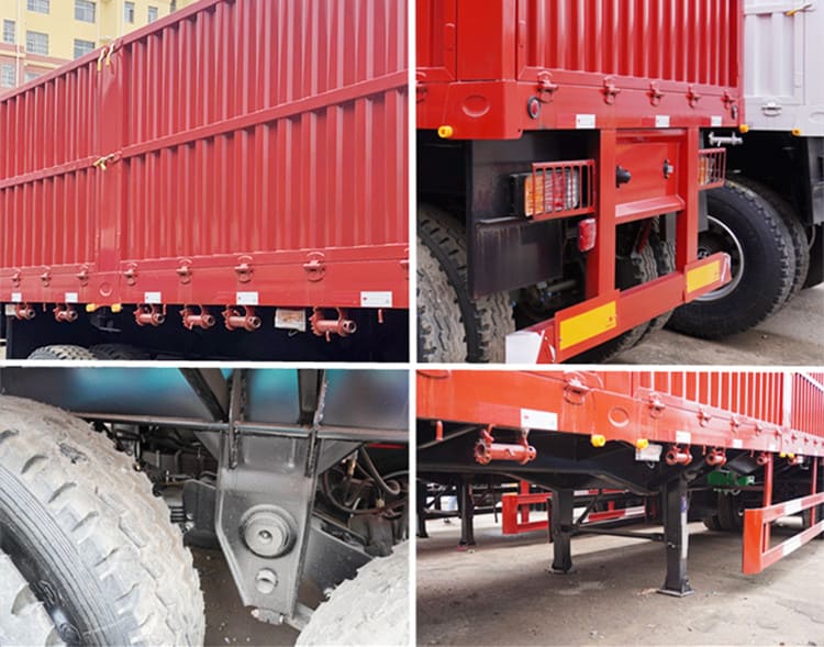 Triaxle with Boards Flatbed Trailer with Side Walls