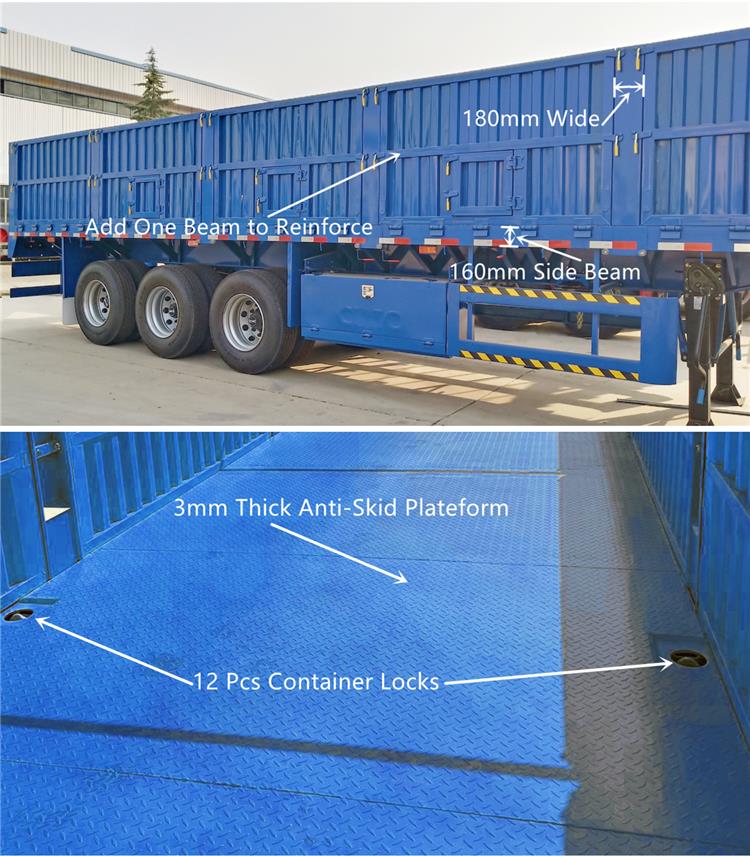 CIMC Semi Cargo Trailer for Sale | Flatbed Trailer with Side Walls | Cargo Semi Trailer for Sale In Sudan