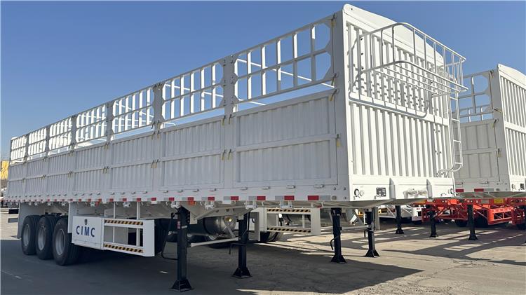 CIMC China Trailer | Heavy Duty Tri Axle Stake Fence Cargo Semi Trailer Truck for Sale