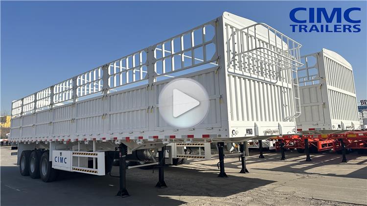 CIMC China Trailer | Heavy Duty Tri Axle Stake Fence Cargo Semi Trailer Truck for Sale