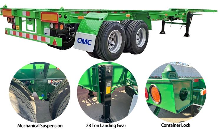 CIMC 40 foot Container Chassis Trailer for Sale Price Near Me in Nigeria