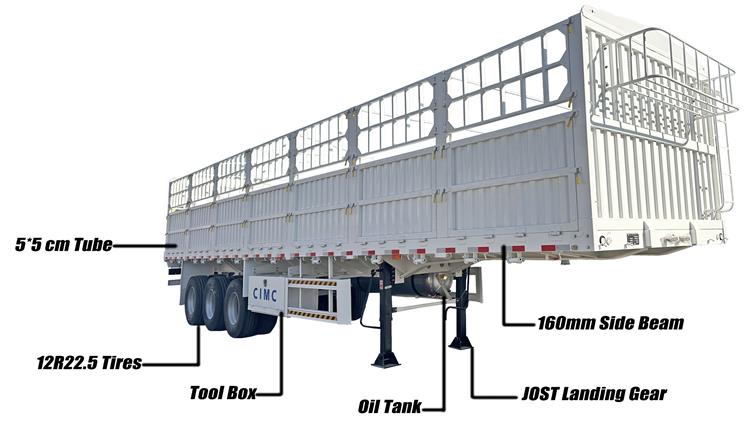 CIMC Fence Cargo Semi Trailer | Livestock Stake Semi Trailers for Sale