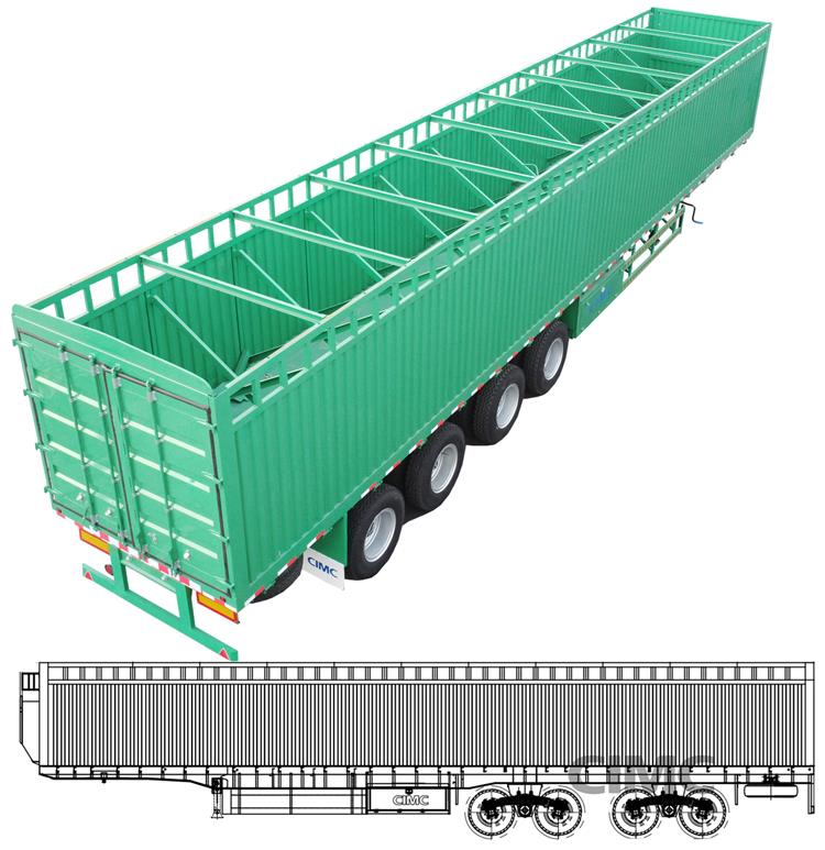 CIMC Fence Cargo Trailer for Sale In Zimbabwe Harare