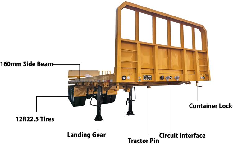 4 Axle Flatbed Semi Trailer for Sale In Ghana