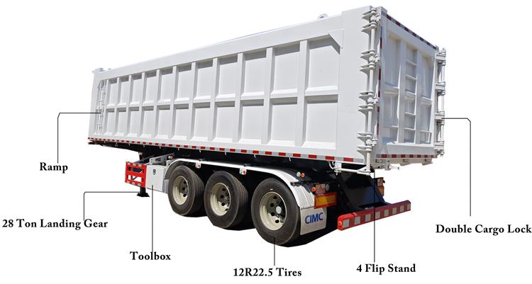 3 Axle 35CBM Semi Tipper Trailer for Sale In Kenya 