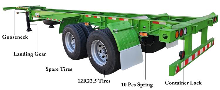 CIMC 40 ft Gooseneck Container Trailer for Sale In Guam