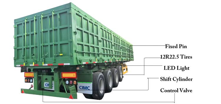 CIMC 4 Axle Side Tipper Trailer for Sale In Zimbabwe