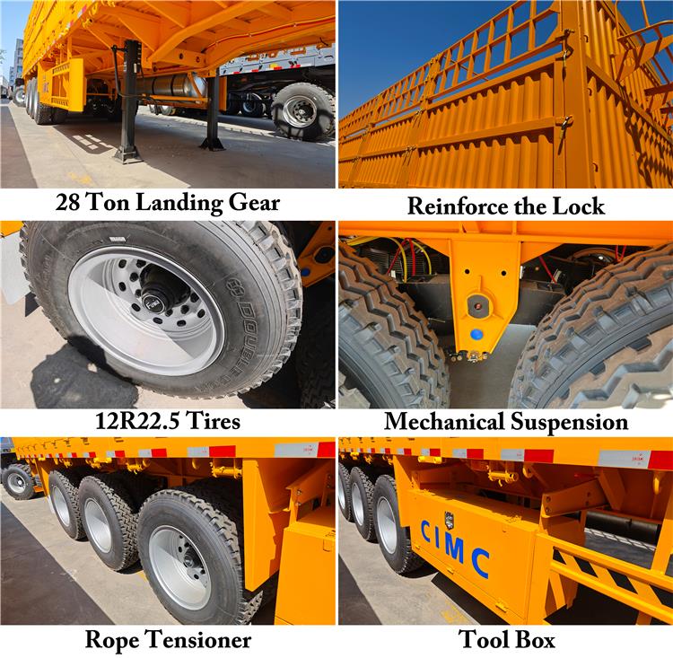 CIMC 60 Ton Fence Livestock Semi Trailer for Sale In Zimbabwe Harare