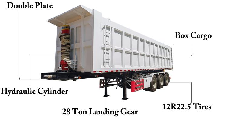 CIMC 60 Ton Semi Tipper Trailer Price for Sale In Senegal