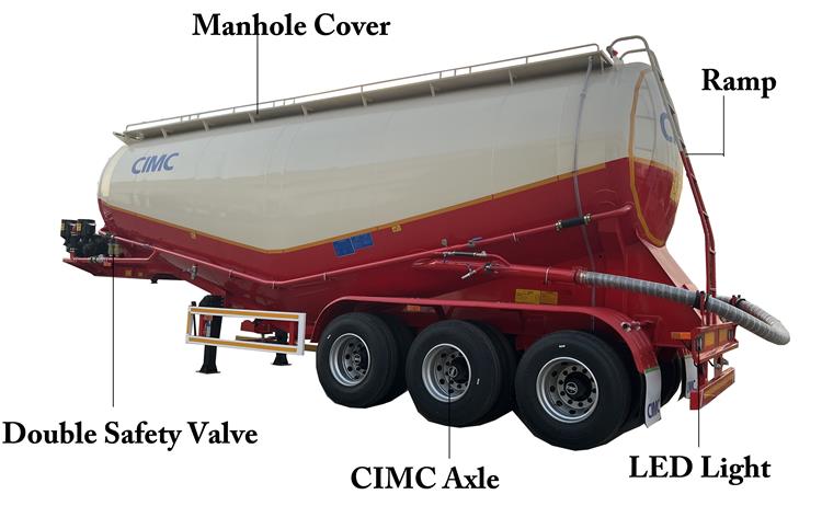 CIMC Bulk Cement Tanker Trailer for Sale In Dominican