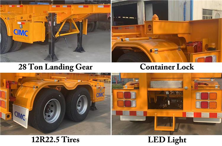 CIMC 20ft Container Chassis Trailer for Sale In Guam