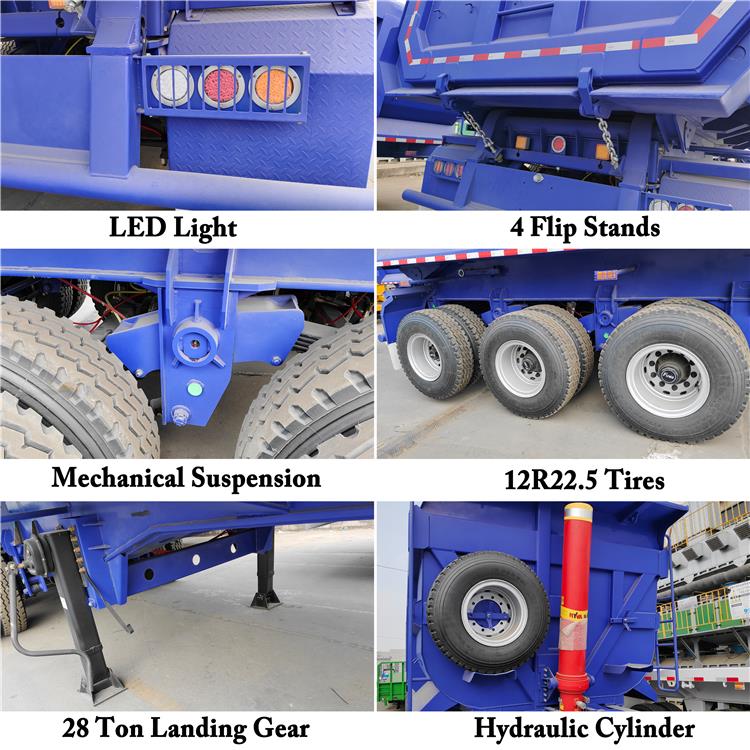 CIMC Tri Axle 60 Ton Tipper Semi Trailer for Sale In Tanzania
