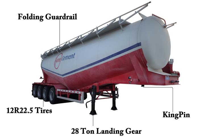 CIMC 4 Axle Cement Tanker Trailer for Sale In Zambia