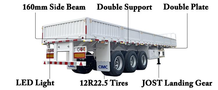 CIMC 60 Ton Side Wall Trailer for Sale In Harare Zimbabwe