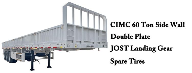 CIMC 60 Ton Side Wall Trailer for Sale In Harare Zimbabwe