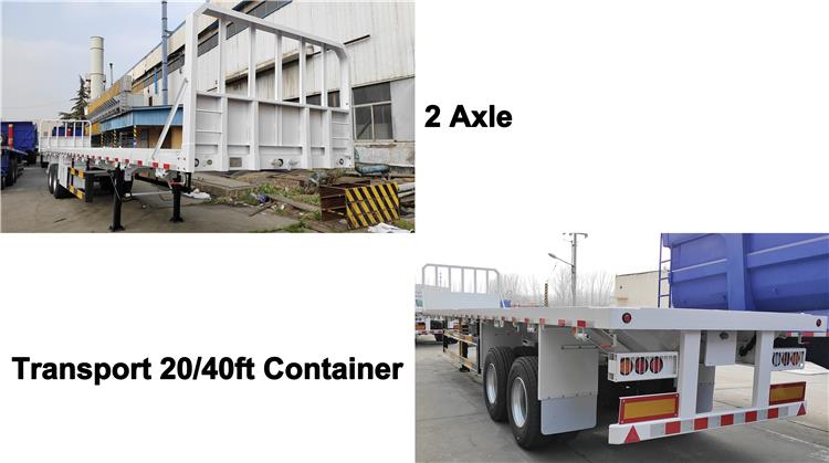 CIMC 2 Axle Flatbed Semi Trailer for Sale In Ghana