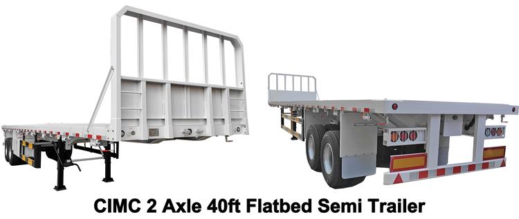 CIMC 2 Axle Flatbed Semi Trailer for Sale In Ghana