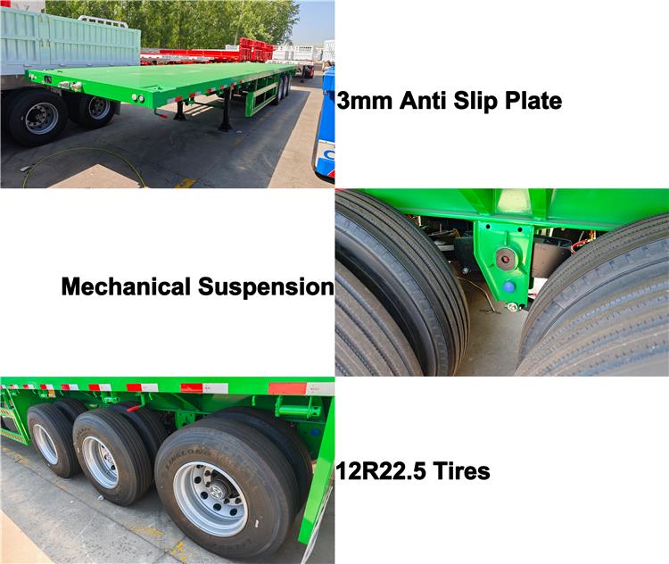 CIMC 3 Axle 40 ft Flatbed Container Trailer for Sale In Ghana