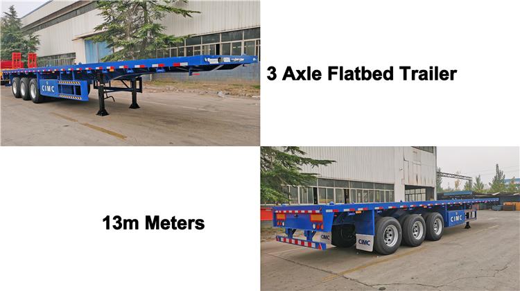 CIMC Flatbed Tri Axle Trailer for Sale In Ghana Accra