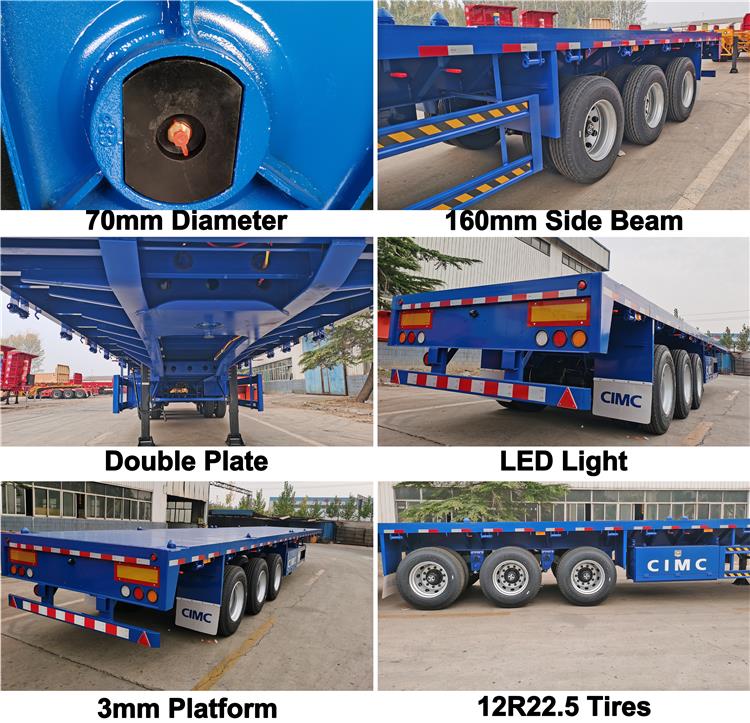 CIMC Flatbed Tri Axle Trailer for Sale In Ghana Accra
