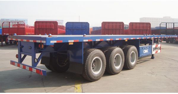 How do you load a flatbed trailer? CIMC tri axle trailer for sale