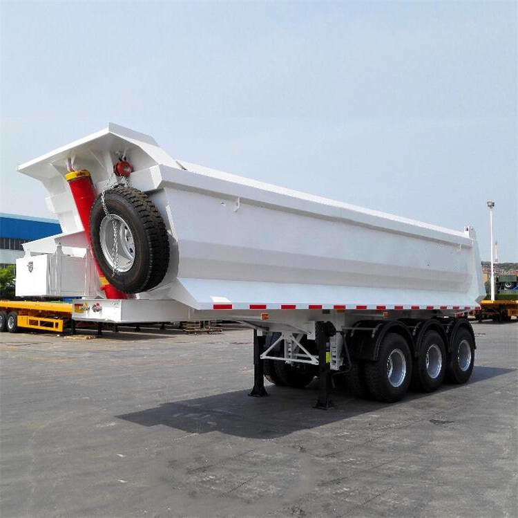 CIMC 80T Heavy Duty Tractor Semi End Dump Trailer Price for Sale