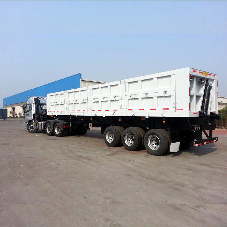3 Axle Drop Side Tipper Semi Trailer For Sale-CIMC Manufacturer