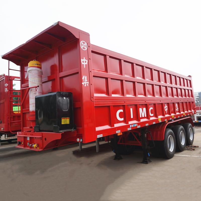 Tri Axle Rear Dump Semi Trailer Tipper-CIMC Manufacturer
