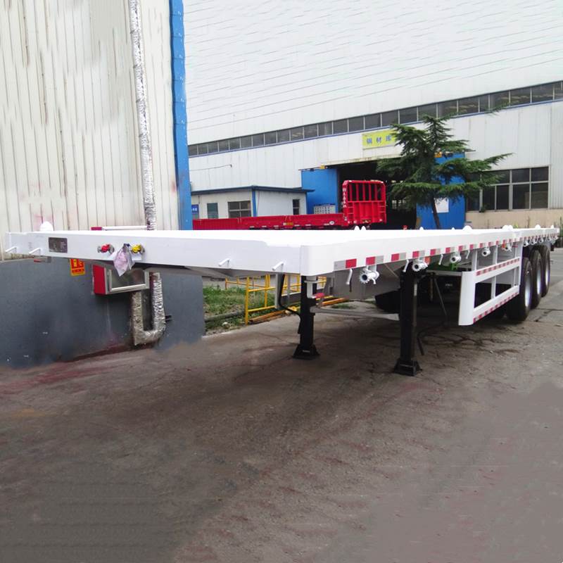 CIMC 3 Axle Flatbed Container Carrier Semi Trailer