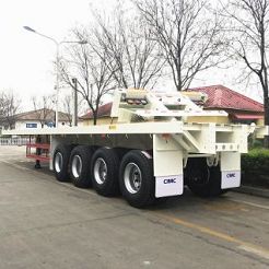 4 Axle Flatbed Trailers for Sale Near Me with Front Wall - CIMC Trailer