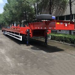 CIMC 40Ft 3 Axle Lowbed Low Loader Truck Trailer Price For Sale