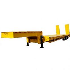 3 Axle 60 Ton Low Loader Trailer with Hydraulic Operated Rear Ramps 